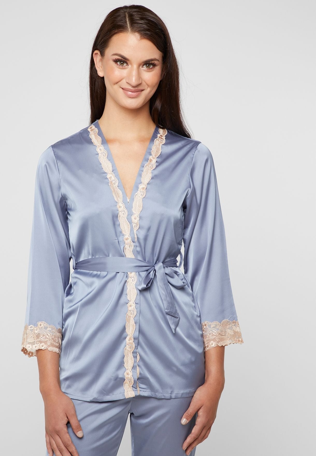 5PCS Silk Pajama Set
