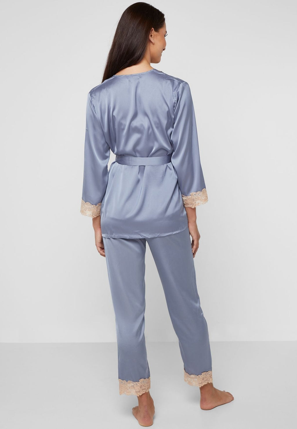 5PCS Silk Pajama Set