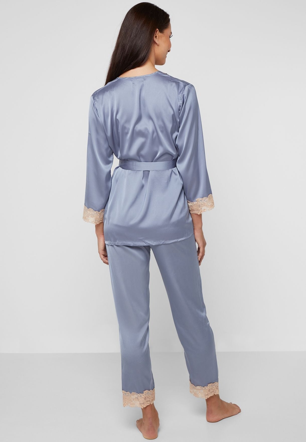 5PCS Silk Pajama Set