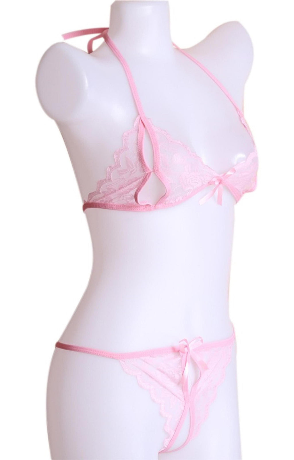 Net Lace Flower Bra set